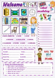 English Worksheet: school vocabulary - part 2