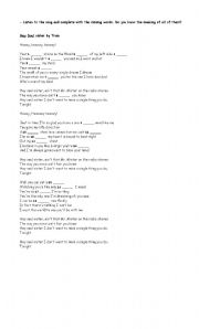 English Worksheet: Song: Hey Soul Sister by Train
