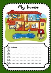 English Worksheet: My house