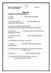 English Worksheet: idioms quiz