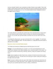 English worksheet: island