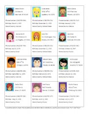 English Worksheet: Practice ID Cards