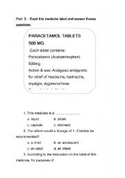 reading medicine labels 2