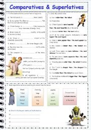 English Worksheet: COMPARATIVES & SUPERLATIVES