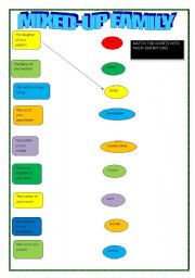 English worksheet: MIXED-UP FAMILY