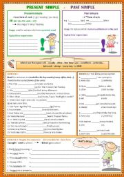English Worksheet: Present simple - past simple