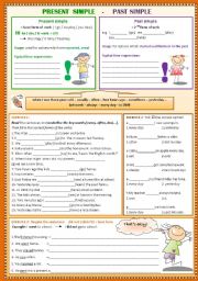 English Worksheet: Present simple - past simple