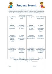 English worksheet: Speaking Activity/Icebreaker - Basketball Theme