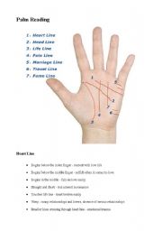 English Worksheet: Palm Reading 