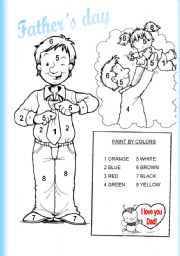 English Worksheet: fathers day