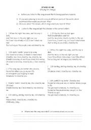 English Worksheet: Stand by me - Playing for change version