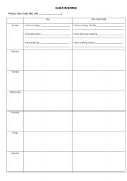 English worksheet: Daily Routine