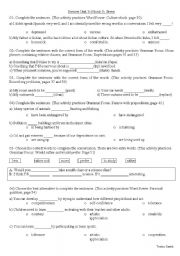 English Worksheet: Interchange Review Unit 5-8 book 3- Green