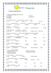 English Worksheet: Grammar Dots- Review