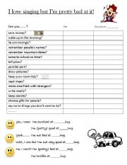 English Worksheet: How well can you......?