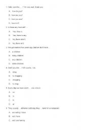 English Worksheet: Nivelation test
