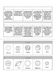 English Worksheet: Planets and physical description machine
