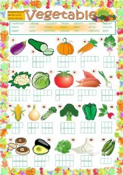 Vegetable Puzzle (key included)