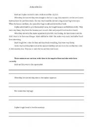 English worksheet:  A Day in the Zoo