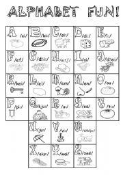 English Worksheet: ALPHABET FUN!