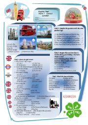 English Worksheet: Test on London. Do You Know It? Question Tags.