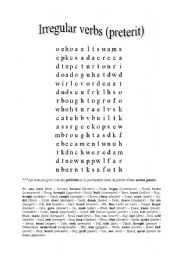 English Worksheet: preterit forms (wordsearch)