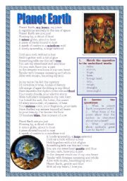 English Worksheet: Planet Earth