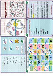 English Worksheet: my classroom objects minibook( games and activities to revise classroom objects)