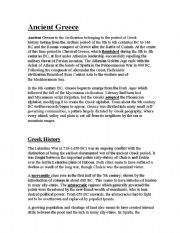 English worksheet: Ancient Greece