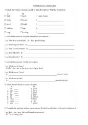 English worksheet: Review interchange  Unit 9 until 12 book 1 red