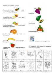 English Worksheet: Brazilian fruit salad