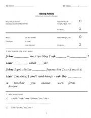 English worksheet: Ask for Help Politely