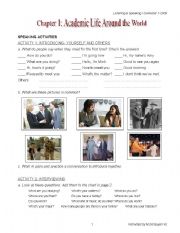 English Worksheet: LISTENING HANDOUT