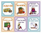 English Worksheet: BACK TO SCHOOL CARDS
