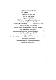 English Worksheet: Squarepants Bob