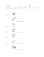 English worksheet: 15 VERBS QUIZ WITH IMAGES