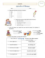 English Worksheet: ADVERBS OF MANNERS