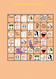 English Worksheet: body-board game