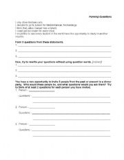 English Worksheet: Forming Questions