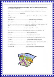 English worksheet: Tenses exercise