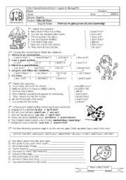 English Worksheet: Tag Questions