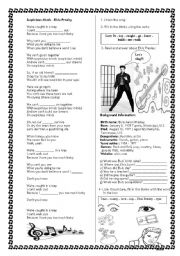 English Worksheet: Song: Elvis Presley - Suspicious Minds 