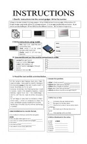 English Worksheet: GIVING INSTRUCTIONS