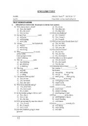 English Worksheet: PRACTICE ABOUT PAST