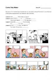 English Worksheet: Comic Strip Maker