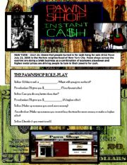 English Worksheet: The Pawnshop Role play