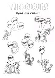 English Worksheet: The colours