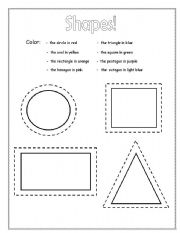 English Worksheet: Shapes