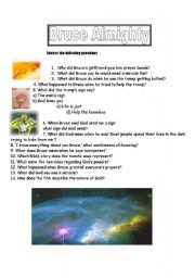 English worksheet: Bruce Almighty