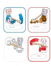 English Worksheet: Color mouse (part. 2)